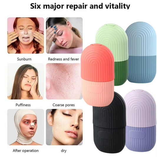 Facial Beauty - Silicon Ice Cube Face Roller | With Scrub