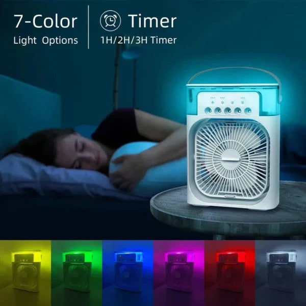 Portable Air Conditioner Fan | Led Night Light Water Mist