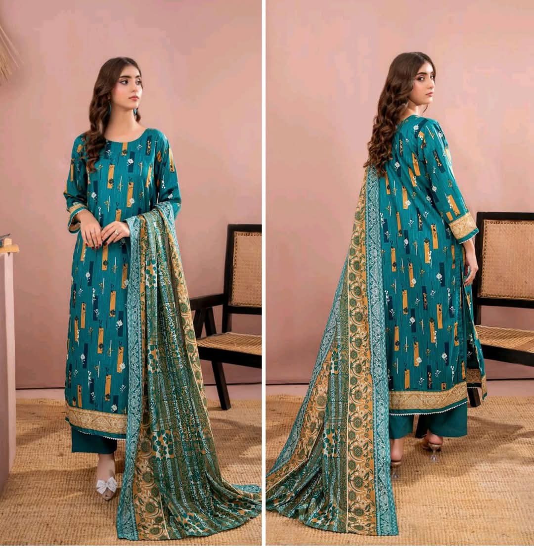 3 Pieceunstitched Suit Zesh Summaer Lawn Collection 2025