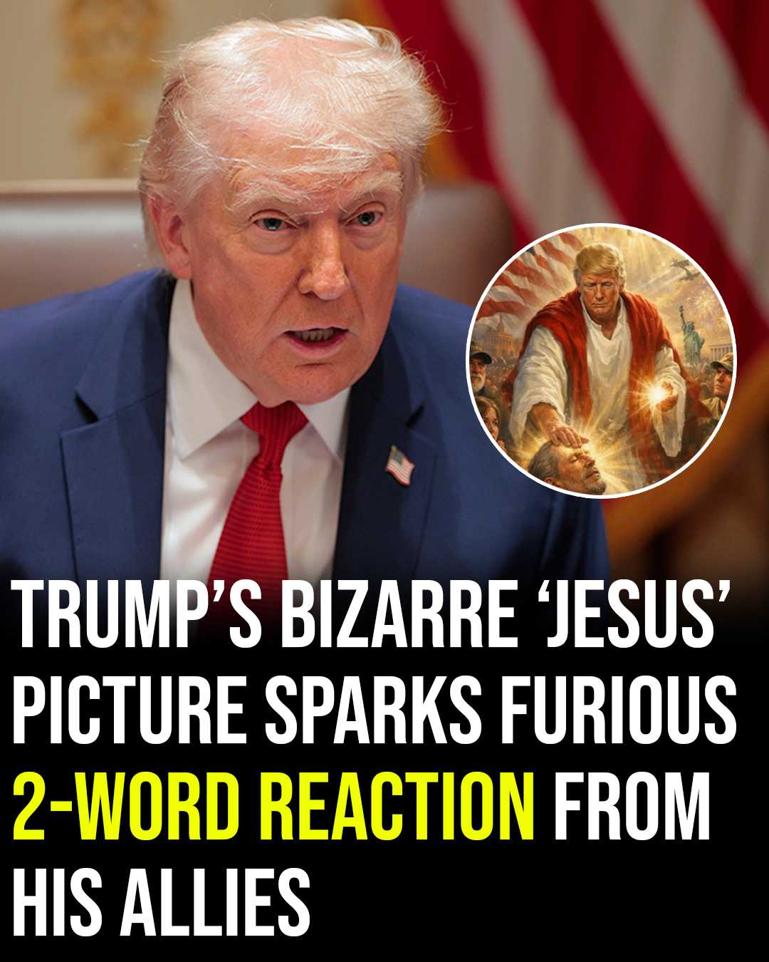 Trump faces backlash from religious right after posting AI image of himself as ‘Jesus’