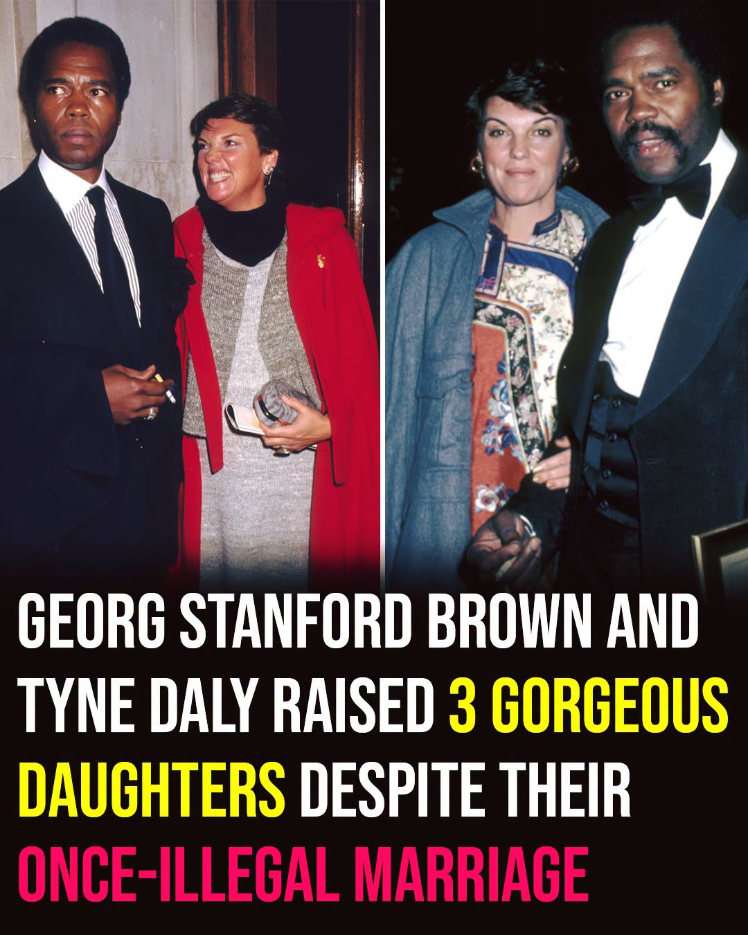 Georg Stanford Brown & Tyne Daly raised 3 children despite their once-illegal marriage: Take a look at them today